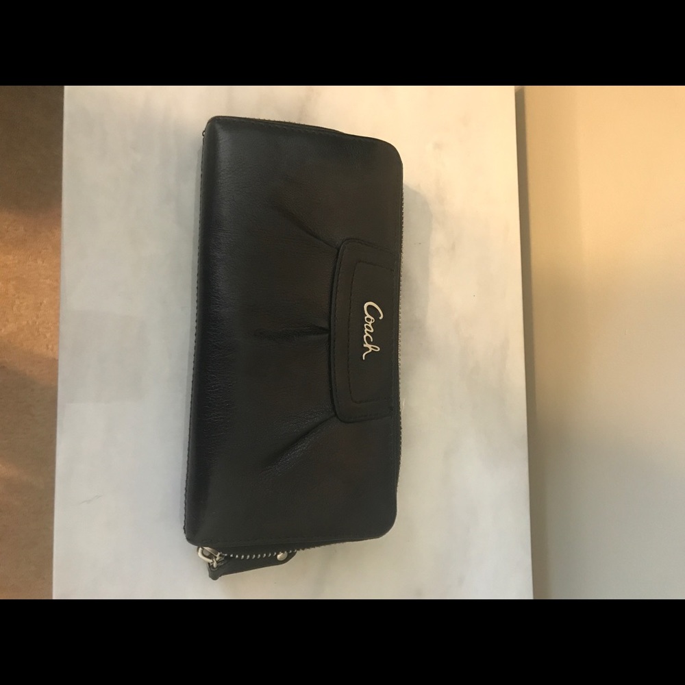 Coach leather wallet and cloth wristlet